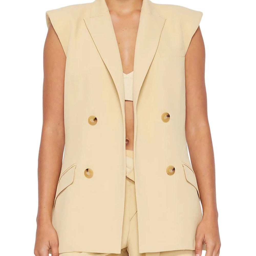 Jonathan Simkhai Nori Vest in Dried Pineapple